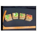 Longaberger Collectors Club Leaf Ornaments Set 4