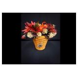 Longaberger Basket Autumn Floral Arrangement