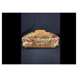 Longaberger Basket Fabric Liner Wooden Handle
