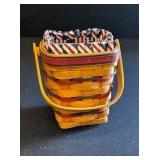 Longaberger Patriotic Woven Basket Stars Stripes