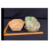 Mixed lot of Longaberger Welcome fabric lined...