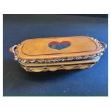 Longaberger 2003 Patriotic Heart Wood Lid Basket