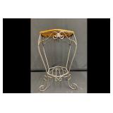 Decorative Metal Wood Top Plant Stand