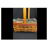 Longaberger Basket with Floral Liner
