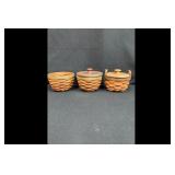 Mixed lot of 3 Longaberger Miniature Baskets