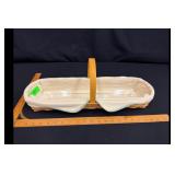 Longaberger Oval Basket Liner Brown Beige