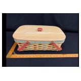 Longaberger Basket Woven Design Wood Lid