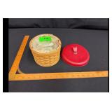 Longaberger Round Basket Red Lid Liner Protector