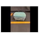 Longaberger Blue Basket with Lid Protector