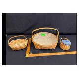 Mixed lot of Longaberger Baskets Assorted Sizes