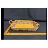 Longaberger Basket Rectangle Braided Handles