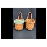 Lot of two Longaberger Extra Small Foyer Baskets