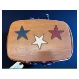 Longaberger Handwoven Patriotic Basket 1992 w Lid