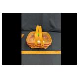 Longaberger Christmas Cranberry Square Basket Red