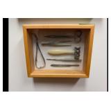 Vintage Medical Instruments Display Case