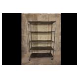 Seville Classics 5-Tier Rolling Wire Shelving Rack