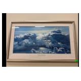 Silver Framed Signed Airplane Art Print
