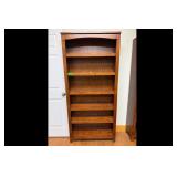 eBay Oak Bookcase 6 Shelves Arched Top
