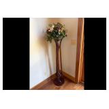 Vintage Wooden Ornate Flower Stand