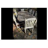Extendable Wooden Patio Dining Set Table Chairs