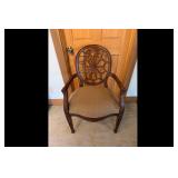 Brown Vintage Oval Back Armchair