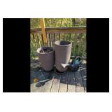 Mixed lot of Tall Planter Pots Watering Can