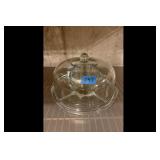 Glass Chip Dip Server with Dome Lid