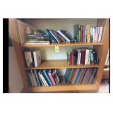 Mixed lot of Wooden Bookshelf and Books