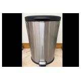 Stainless Steel Trash Can Foot Pedal Black Lid