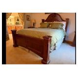 Queen Size Dark Wood Bedroom Set