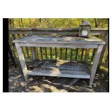Country Casual Weathered Outdoor Table Shelf