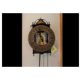 Laricnon Wall Clock 8504 Skeleton Gear Black Gold