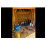 Mixed lot of garden tools and supplies