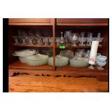 Mixed lot of Vintage Clear Blue Glassware