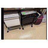 Mixed lot of 2 Rolling Storage Carts