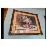 Pauline Caspers Floral Print Gold Frame