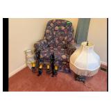 Mixed lot of Armchair Lamp Candle Holders Prints