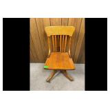Vintage Oak Swivel Desk Chair