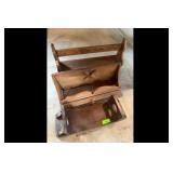 Mixed lot of Wooden Wall Shelf and Foot Stool