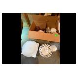 Mixed lot of White Milk Glass Cake Stands Compotes