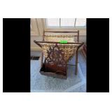 Antique Victorian Folding Magazine Rack