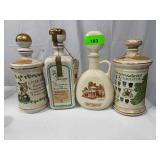 Mixed lot of Old Fitzgerald Ceramic Decanters
