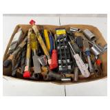 Mixed lot of Tools Drill Bits Sockets Screwdrivers
