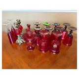 Red Glassware Set
