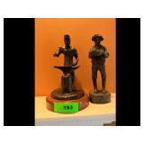 Two Figurines - Blacksmith, Farmer