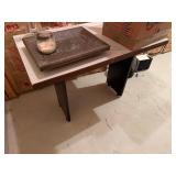 Table, Decorative Tray, and Items