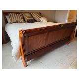 Sleigh Bed frame, Wooden Frame