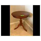 Round Wood Table, Tripod Base