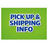 Pick up & shipping info