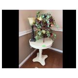 Accent Table with Lamp and Floral Arrangement